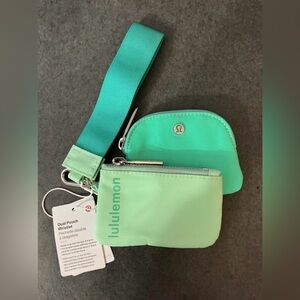 Lululemon Dual Pouch Wristlet in Mint Green